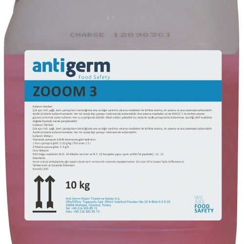 Anti Germ Zooom 3 Genel Amaçlı Asidik Deterjan